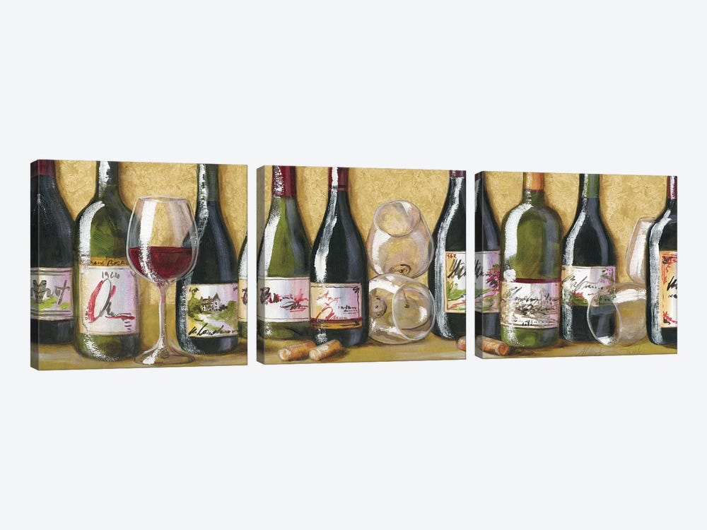 2013 Wine II by Malenda Trick 3-piece Canvas Print