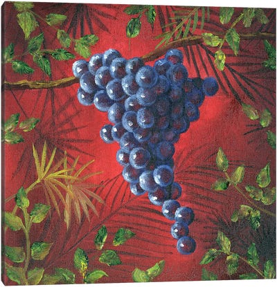 Sicillian Grapes II Canvas Art Print - Fruit Art