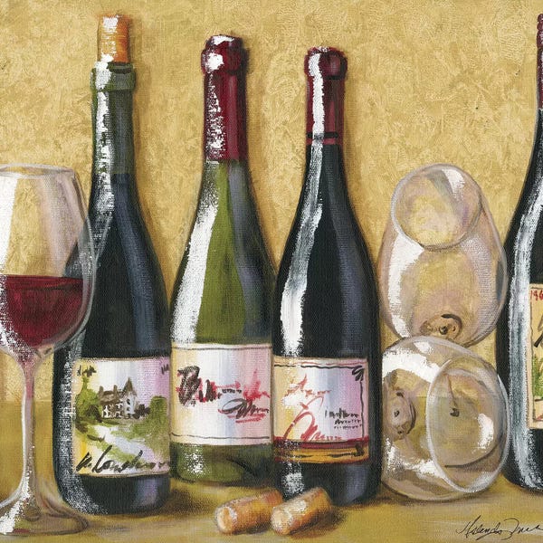 Malenda Trick: 2013 Wine Tray by Malenda Trick