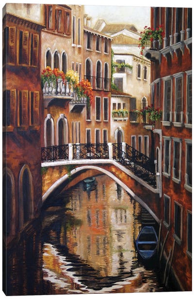 Venice Bridge II Canvas Art Print - Malenda Trick