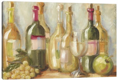 Vino Blanco Canvas Art Print - Food & Drink Still Life