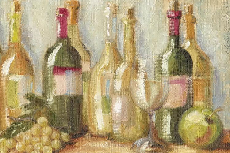 Vino Blanco by Malenda Trick canvas print