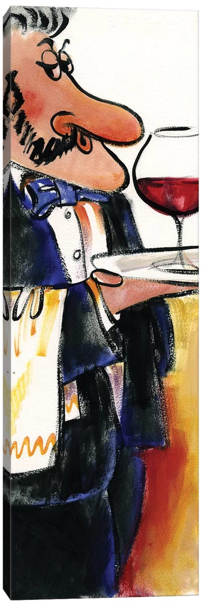 Waiter I Canvas Art Print - Wine Art