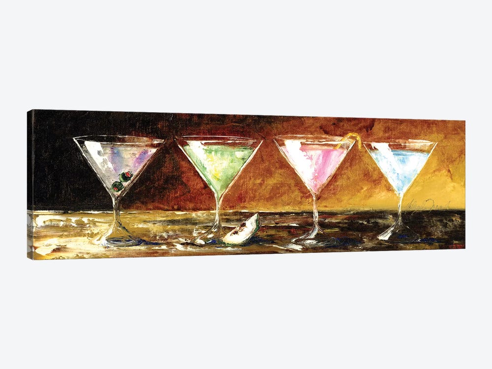 Four Martinis by Malenda Trick 1-piece Canvas Artwork