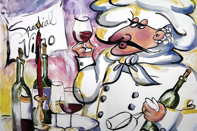 Wine Chef by Malenda Trick wall art