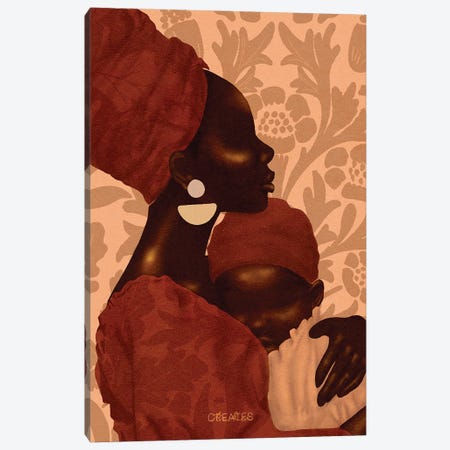 Mother Daughter Canvas Print #TCR13} by Taku Creates Canvas Art
