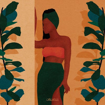 Wallflower by Taku Creates framed canvas print