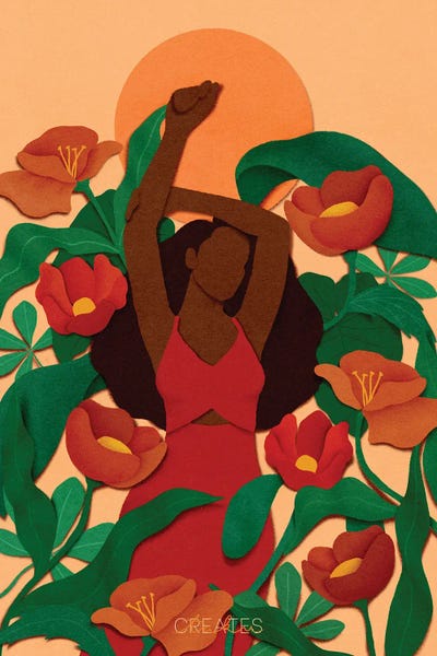 Found Freedom 'Warm' by Taku Creates framed canvas print