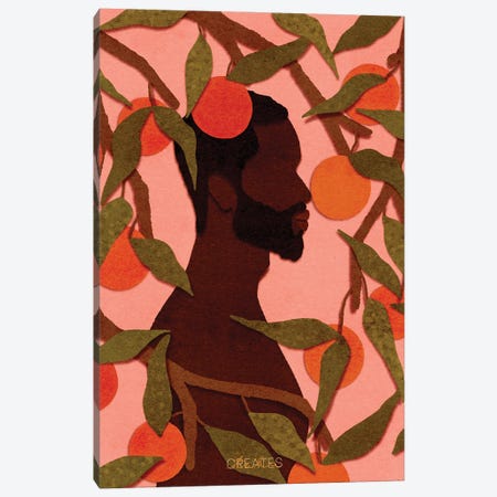 Fruitful Man 'Pink' Canvas Print #TCR34} by Taku Creates Art Print