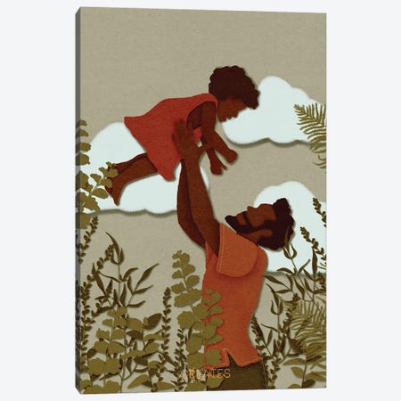 Daddy Daughter Canvas Print #TCR6} by Taku Creates Canvas Art