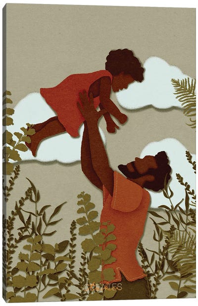 Daddy Daughter Canvas Art Print - Family & Parenting Art