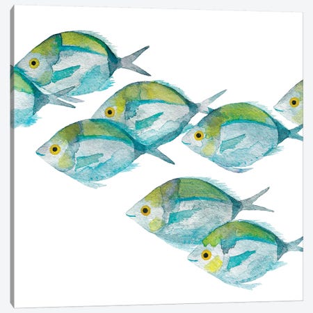 Fishes Canvas Print #TCW10} by The Cosmic Whale Art Print