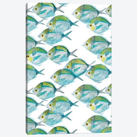 Fishes Pattern Canvas Print #TCW11} by The Cosmic Whale Canvas Print