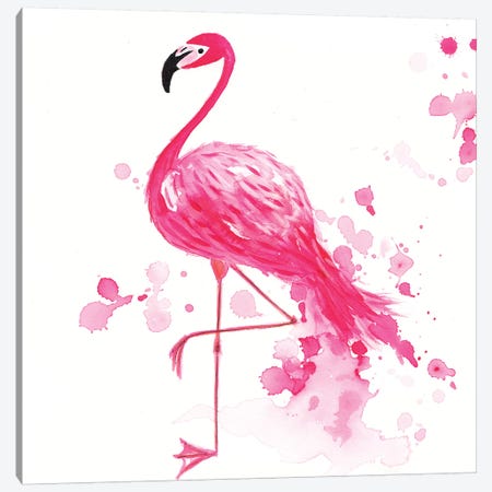 Flamingo I Canvas Print #TCW12} by The Cosmic Whale Art Print