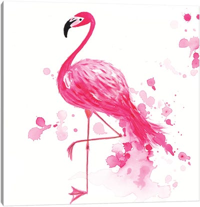 Flamingo I Canvas Art Print - The Cosmic Whale