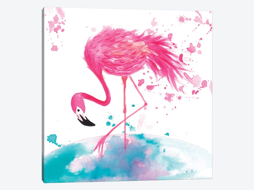 Flamingo II by The Cosmic Whale 1-piece Canvas Art