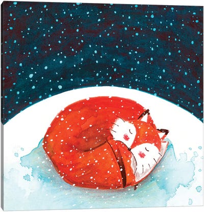 Fox WinterII Canvas Art Print - Snow Art