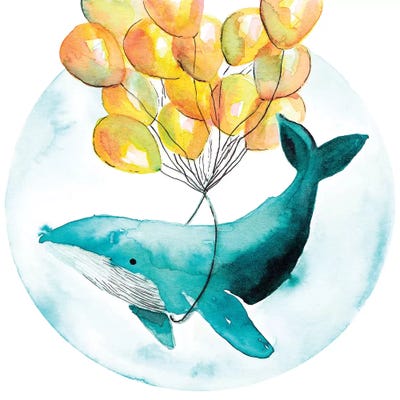 Magic Whale I by The Cosmic Whale canvas print