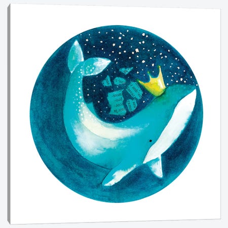 Magic Whale II Canvas Print #TCW25} by The Cosmic Whale Canvas Art Print