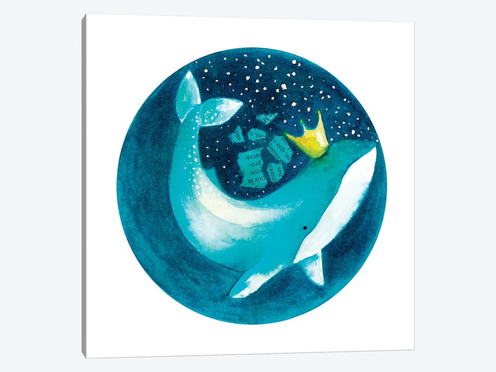 Magic Whale II by The Cosmic Whale 1-piece Canvas Print