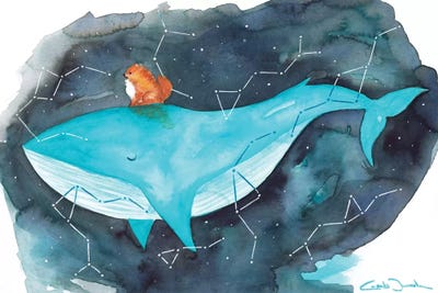 Pomi Whale by The Cosmic Whale canvas print