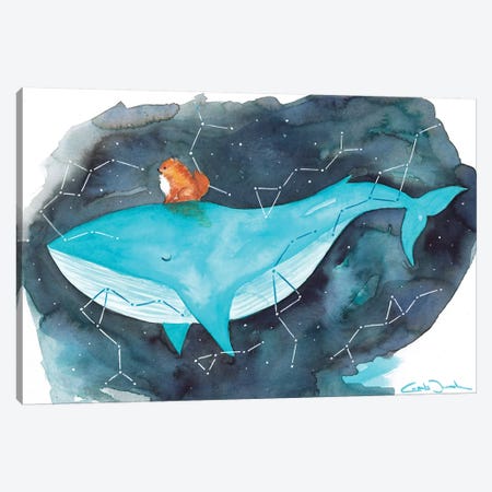 Pomi Whale Canvas Print #TCW31} by The Cosmic Whale Art Print