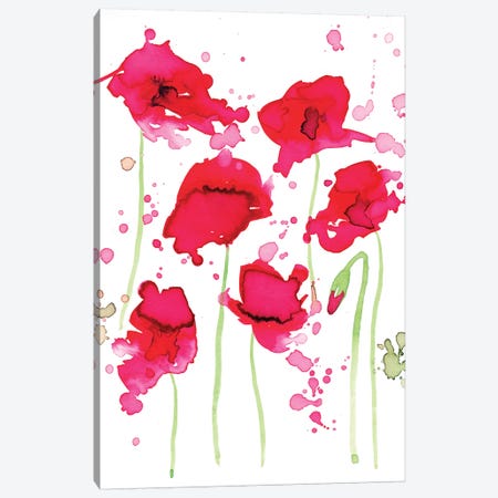 Poppies Canvas Print #TCW32} by The Cosmic Whale Art Print