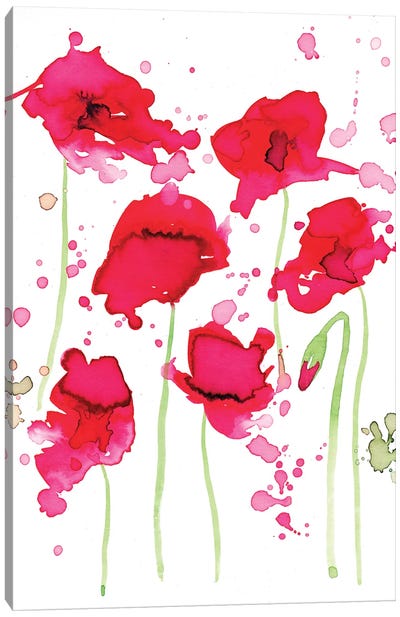 Poppies Canvas Art Print - The Cosmic Whale