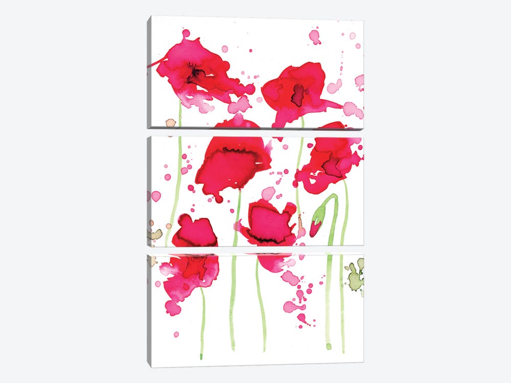 Poppies by The Cosmic Whale 3-piece Canvas Print