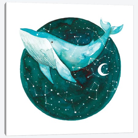 Cosmic Whale I Canvas Print #TCW5} by The Cosmic Whale Art Print