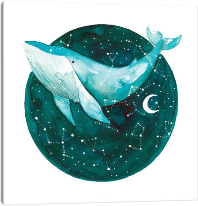 Cosmic Whale I Canvas Art Print - The Cosmic Whale