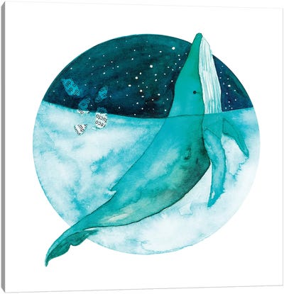 Cosmic Whale II Canvas Art Print - The Cosmic Whale