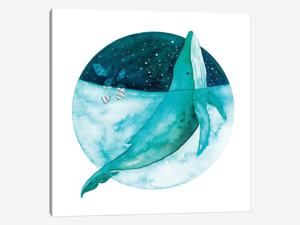 Cosmic Whale II by The Cosmic Whale 1-piece Canvas Art