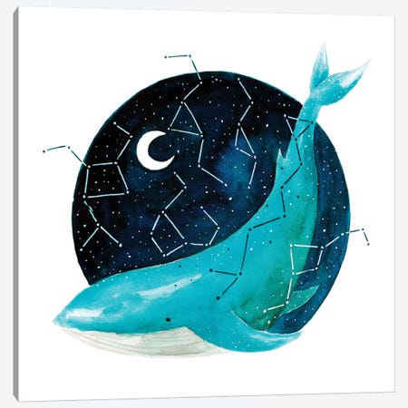 Cosmic Whale III Canvas Print #TCW7} by The Cosmic Whale Canvas Print