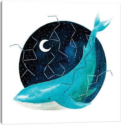 Cosmic Whale III Canvas Art Print - The Cosmic Whale
