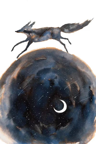 Kids Astronomy & Space Art: Cosmic Wolf by The Cosmic Whale