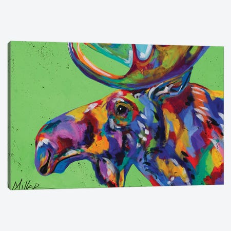 Rocky Mountain Moose Canvas Print #TCY102} by Tracy Miller Canvas Wall Art