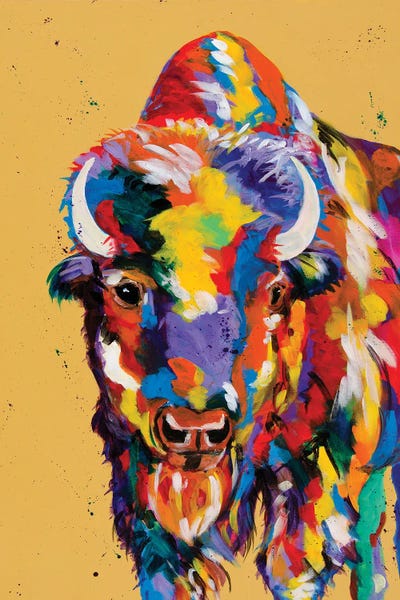 Bison & Buffaloes: Stare Down by Tracy Miller