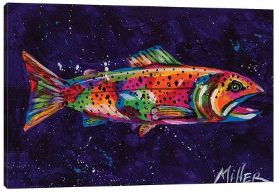 Static Trout Canvas Art Print - Tracy Miller