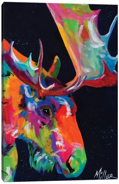 Mangy Moose Canvas Art Print - Moose Art