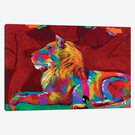 King Lion Canvas Print #TCY152} by Tracy Miller Canvas Art Print