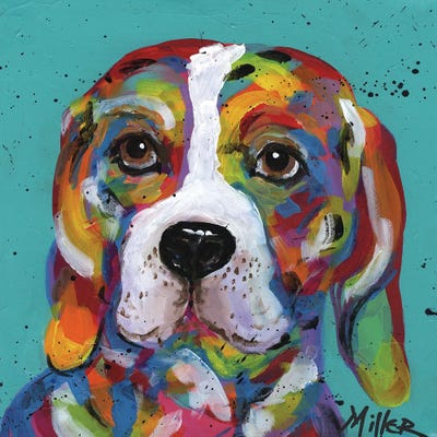 Barney Beagle by Tracy Miller framed wall art
