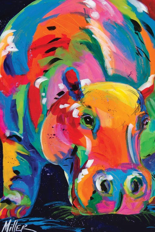 Blue Hippo by Tracy Miller wall art