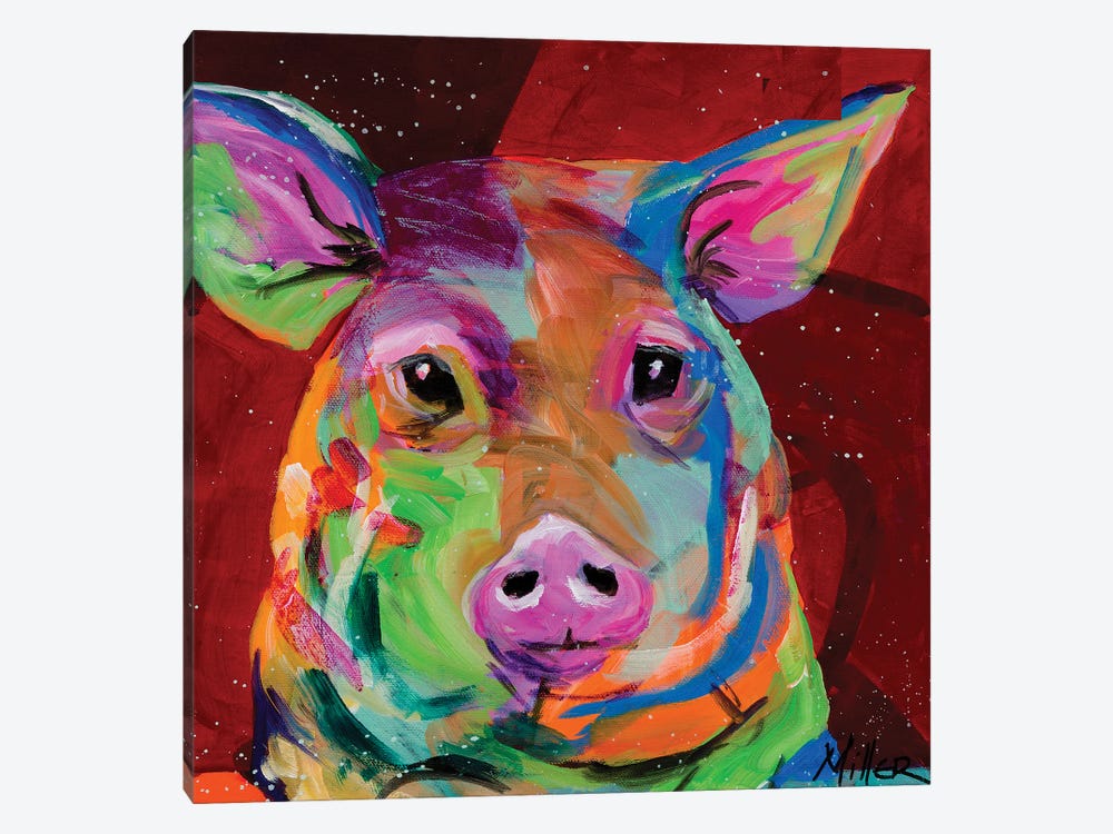 Oink! by Tracy Miller 1-piece Canvas Art Print
