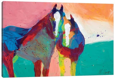 Nuzzling Canvas Art Print - Tracy Miller