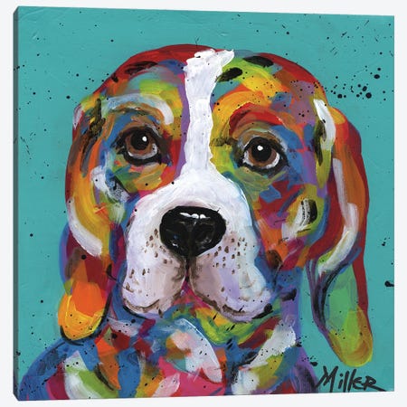 Barney Beagle Canvas Print #TCY16} by Tracy Miller Canvas Art