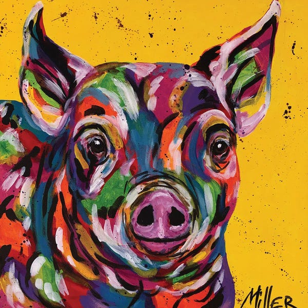 Pigs: Happy by Tracy Miller