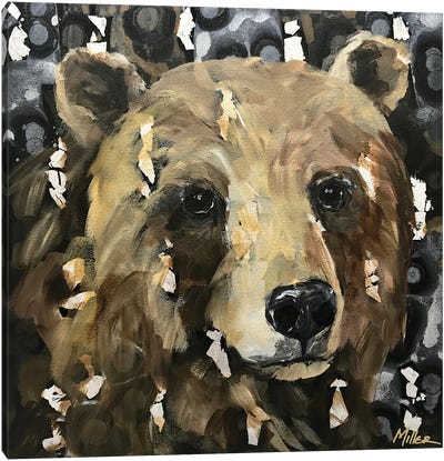 Young Bear Canvas Art Print - Tracy Miller