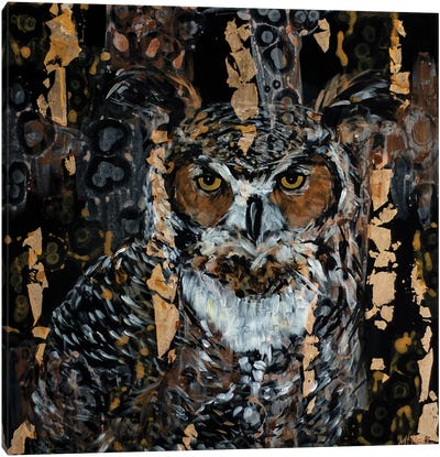 Night Owl Canvas Art Print - Tracy Miller