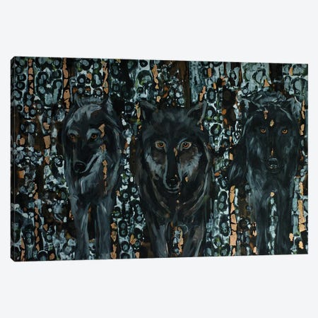 In The Forest With The Wolves Canvas Print #TCY213} by Tracy Miller Canvas Art